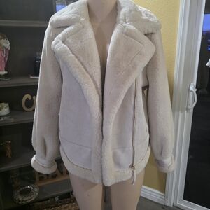 Forever New Women's Cream Sherpa Jacket